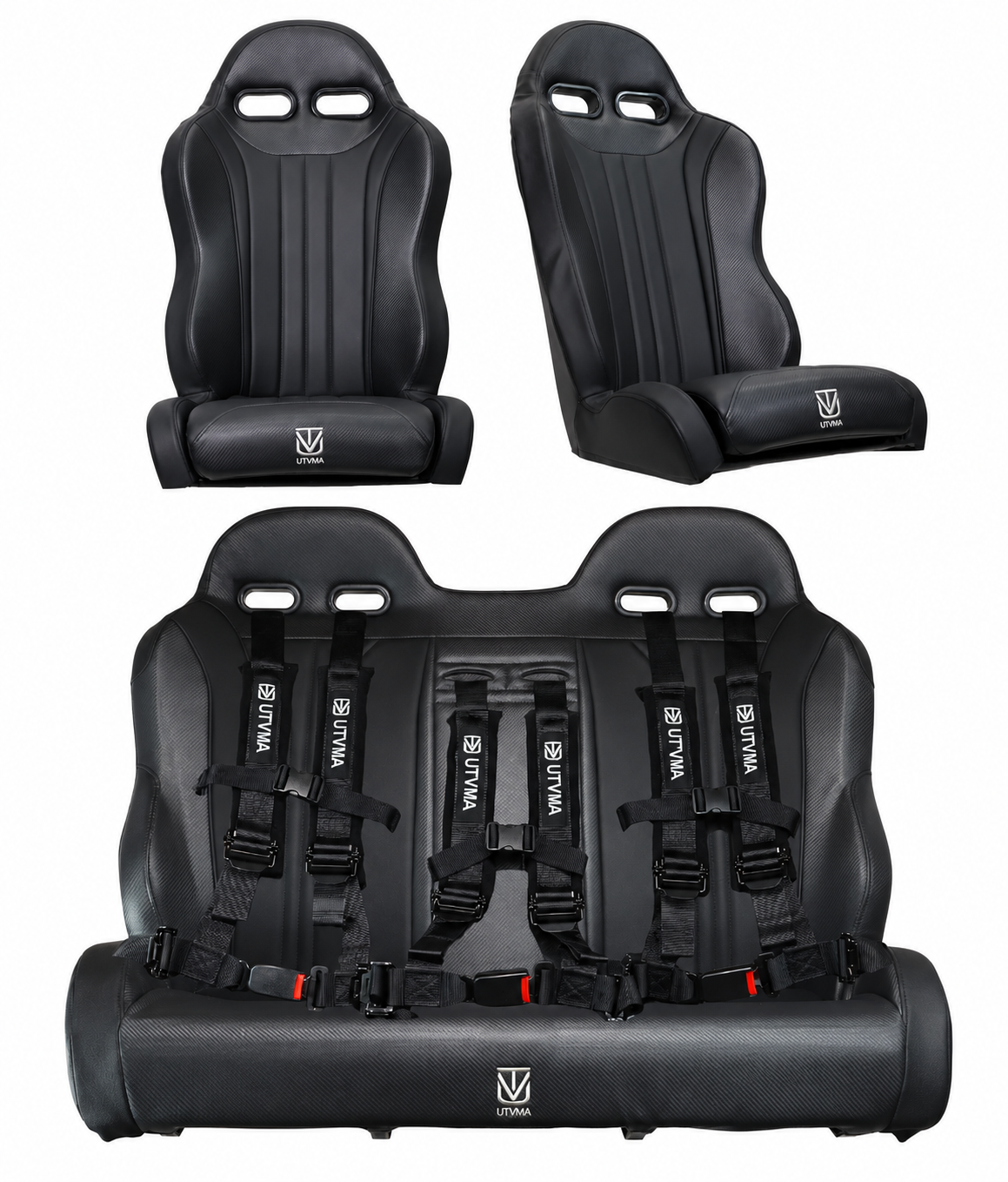 RZR 800 Rear Bench Seat & Pair of Front Bucket Seats Set (2010-2014)