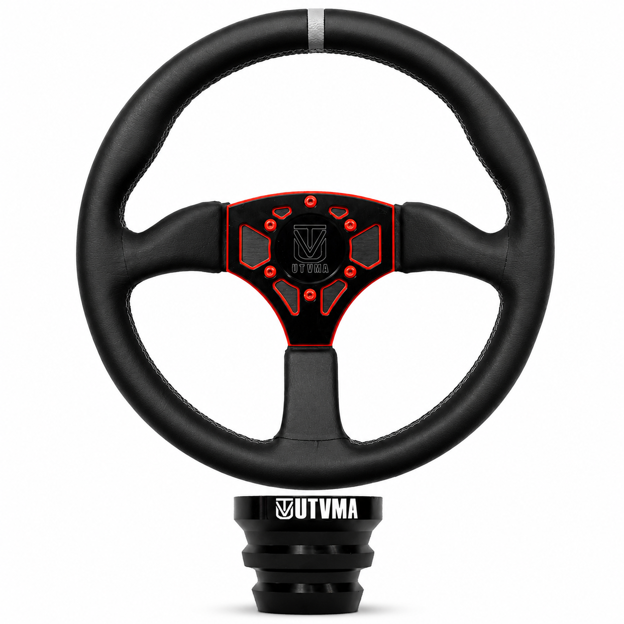 UTVMA Octane Leather Steering Wheel With Hub