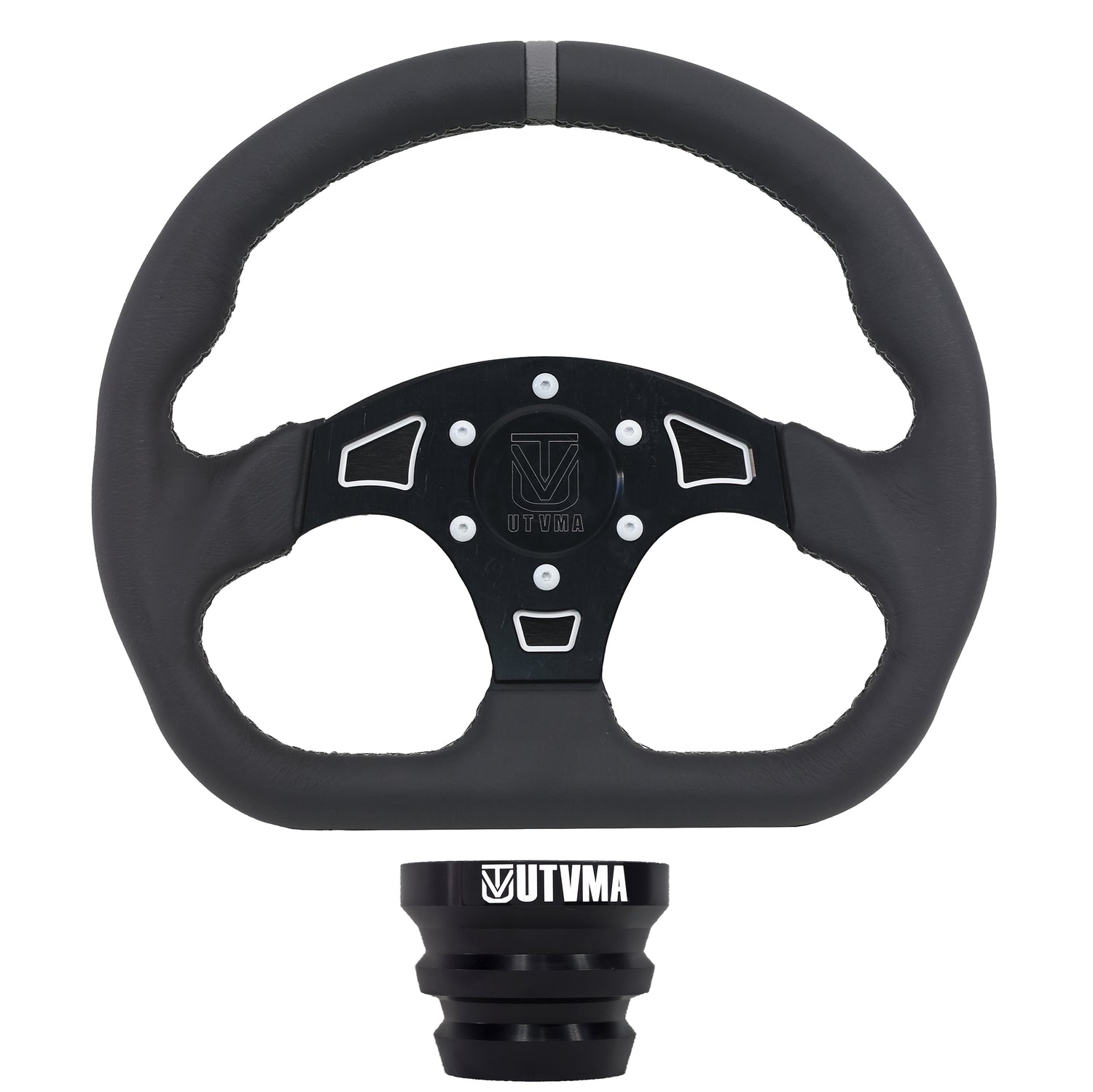 UTVMA DriftX Leather Steering Wheel With Hub (Polaris and Can Am Models)