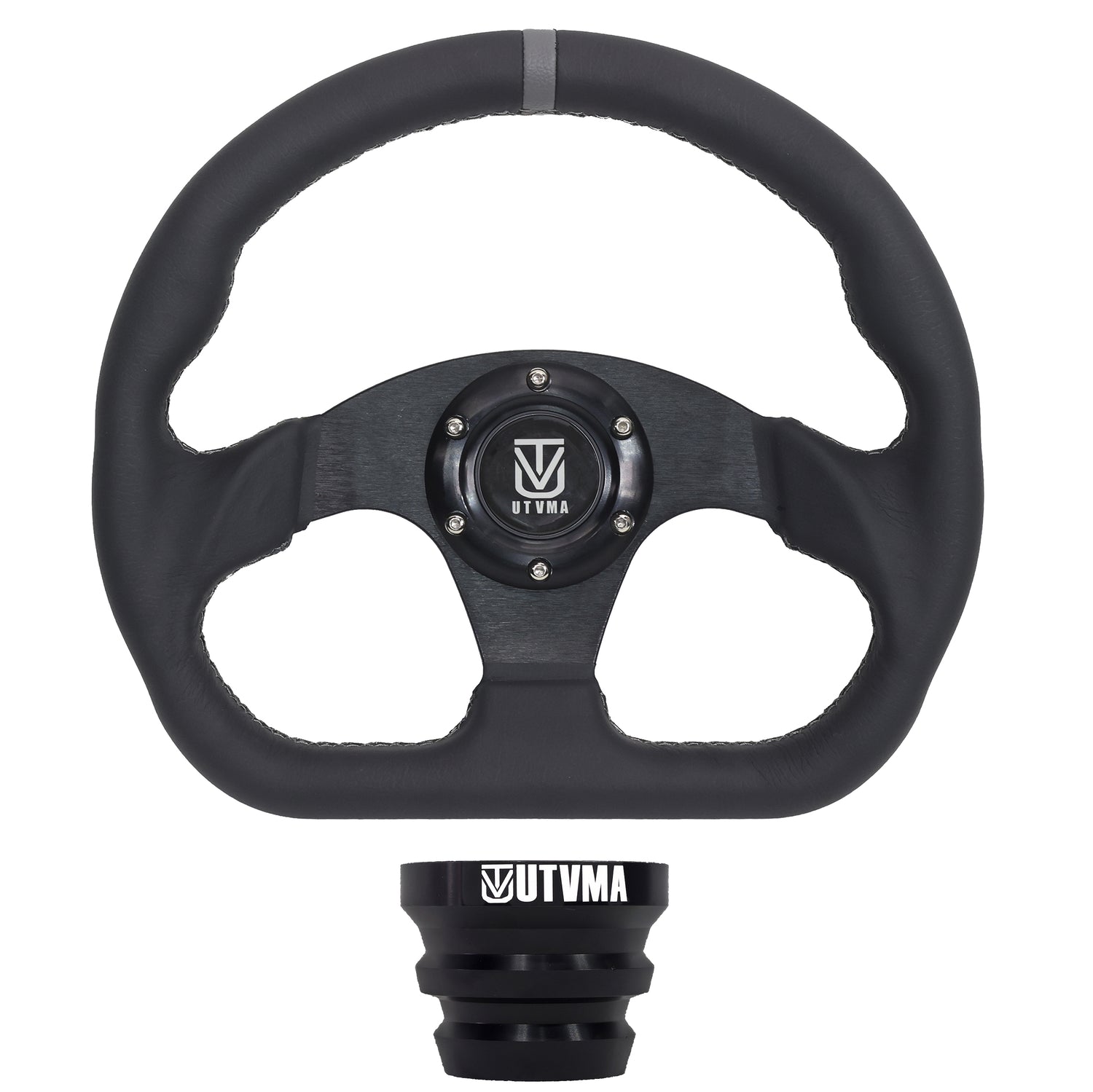 UTVMA DriftX Leather Steering Wheel With Hub (Polaris and Can Am Models)