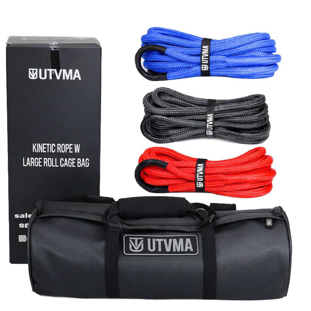 Kinetic Recovery Rope With Heavy Duty Roll Cage Bag – UTV Mountain