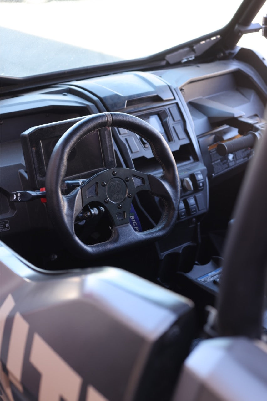 UTVMA DriftX Leather Steering Wheel With Hub (Polaris and Can Am, Kawasaki, Honda Models)