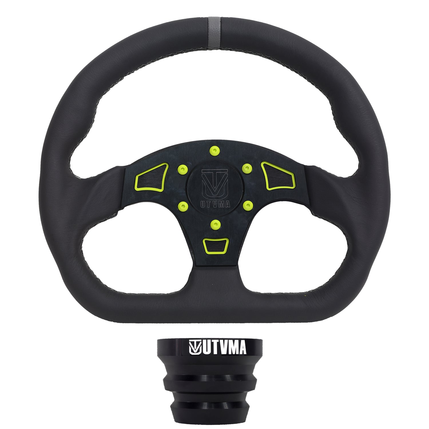 UTVMA DriftX Leather Steering Wheel With Hub (Polaris and Can Am Models)