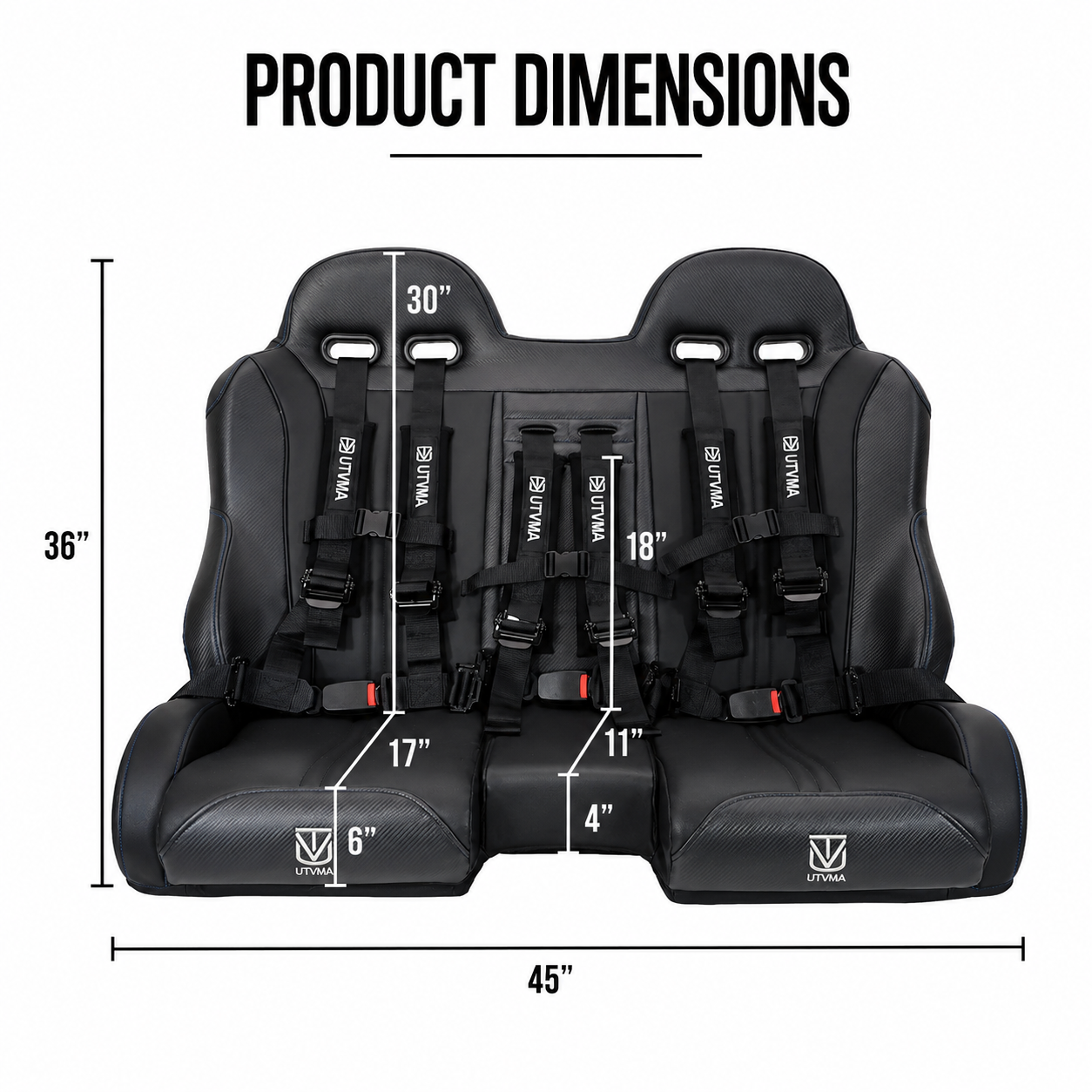 RZR 1000 XP/XP S Rear Bench Seat & Pair of Front Bucket Seats Set (2024+)