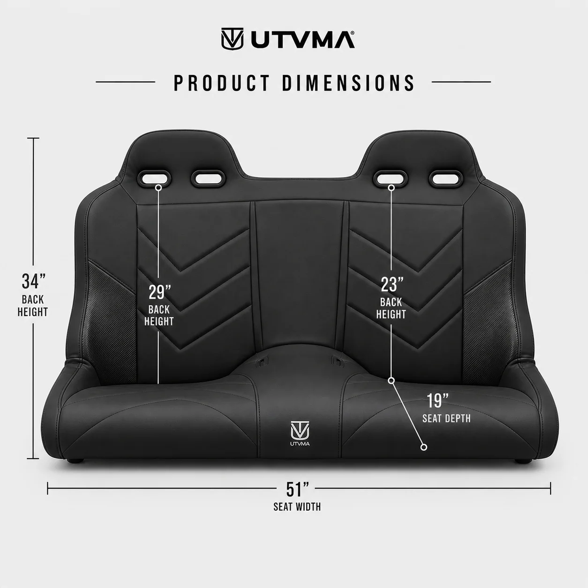 Maverick X3 Rear Bench Seat & Pair of Rebel Series Front Bucket Seats Set (2017+)