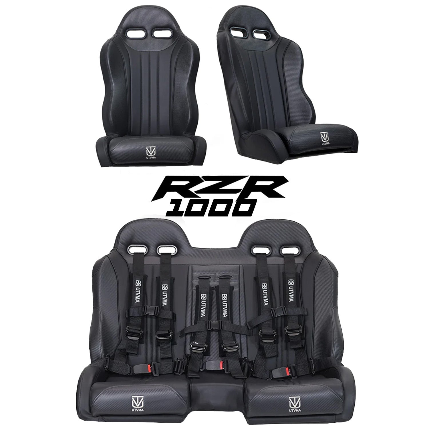 RZR 1000 XP/XP S Rear Bench Seat & Pair of Front Bucket Seats Set (2024+)