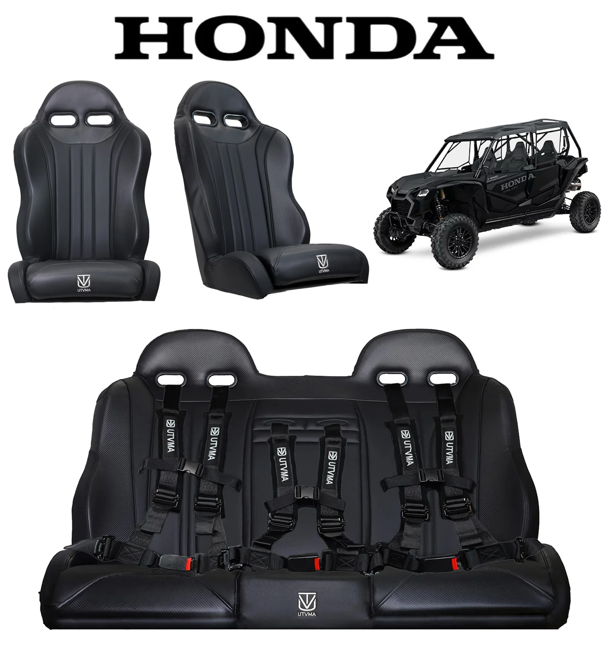 Honda Talon 4 Rear Bench Seat and Front Bucket Seats Set