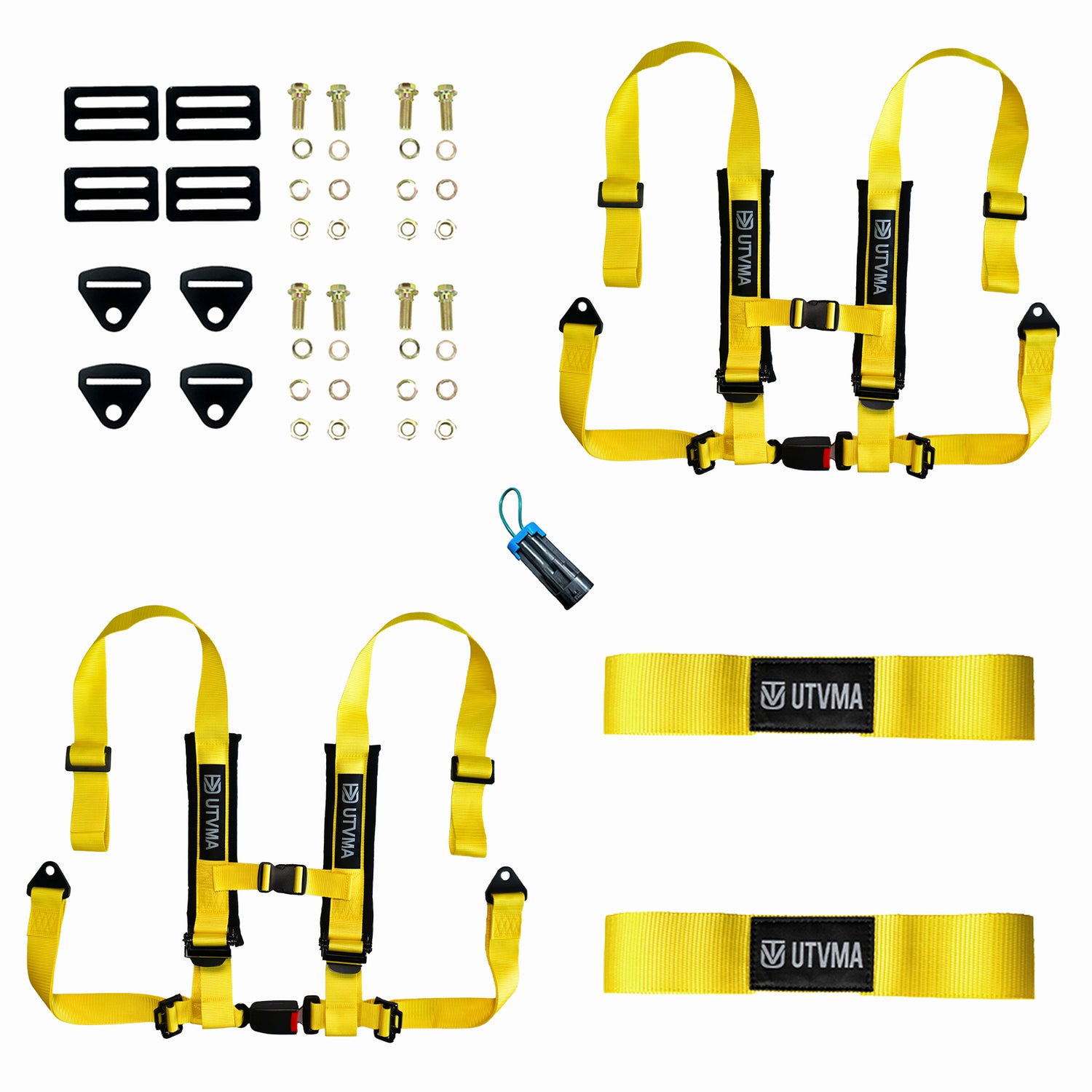 Two Harnesses with Two Collars With Bypass Clip