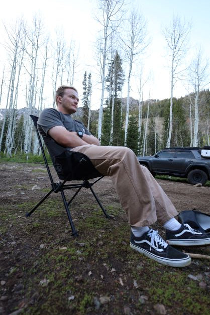 Large Camp Chair with Roll Cage Bag