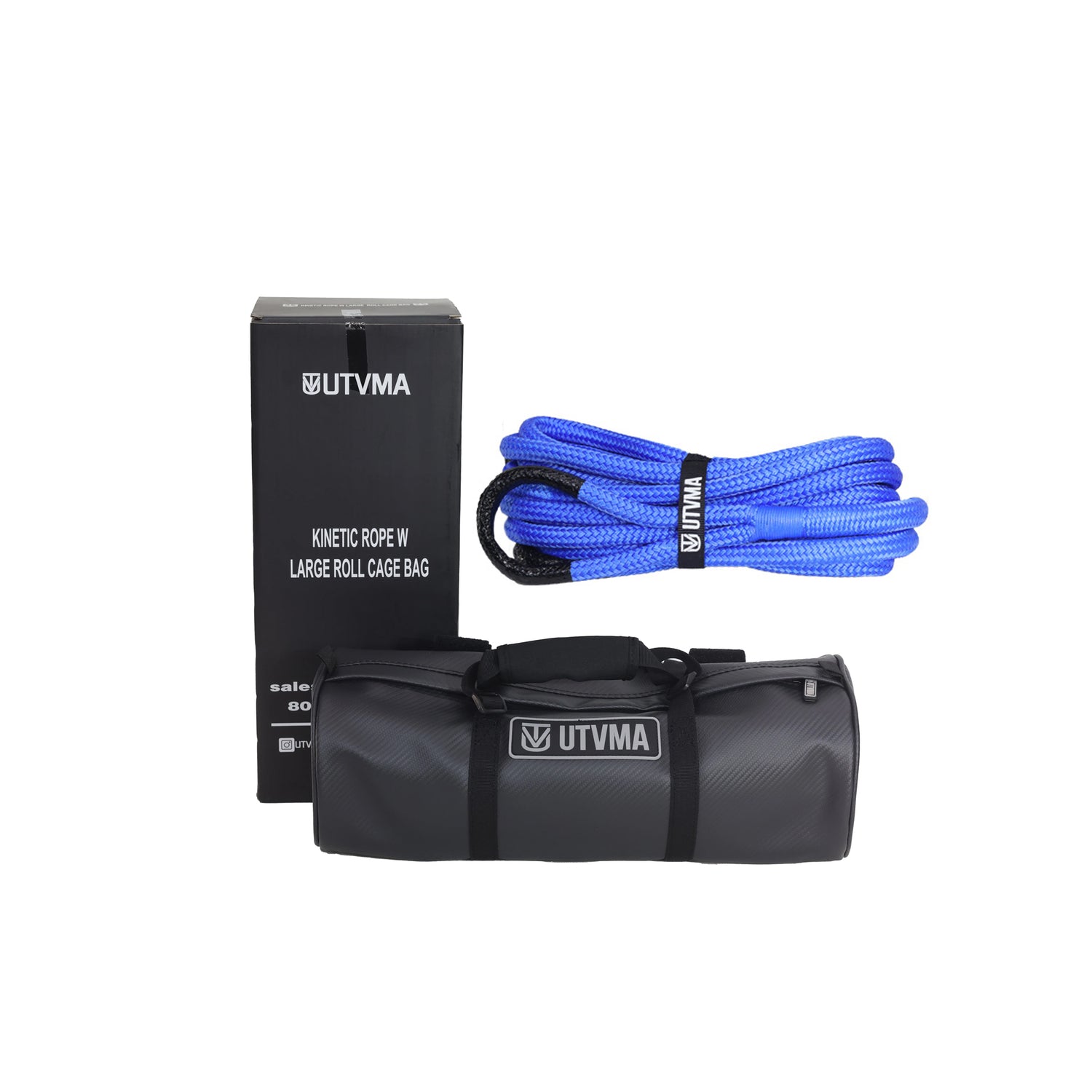 Kinetic Recovery Rope With Heavy Duty Roll Cage Bag