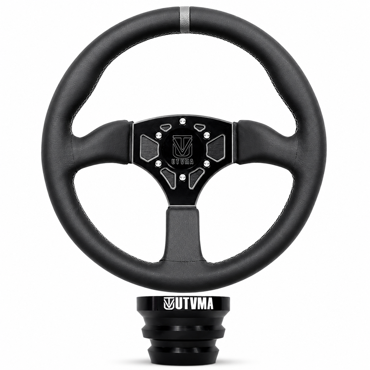 UTVMA Octane Leather Steering Wheel With Hub