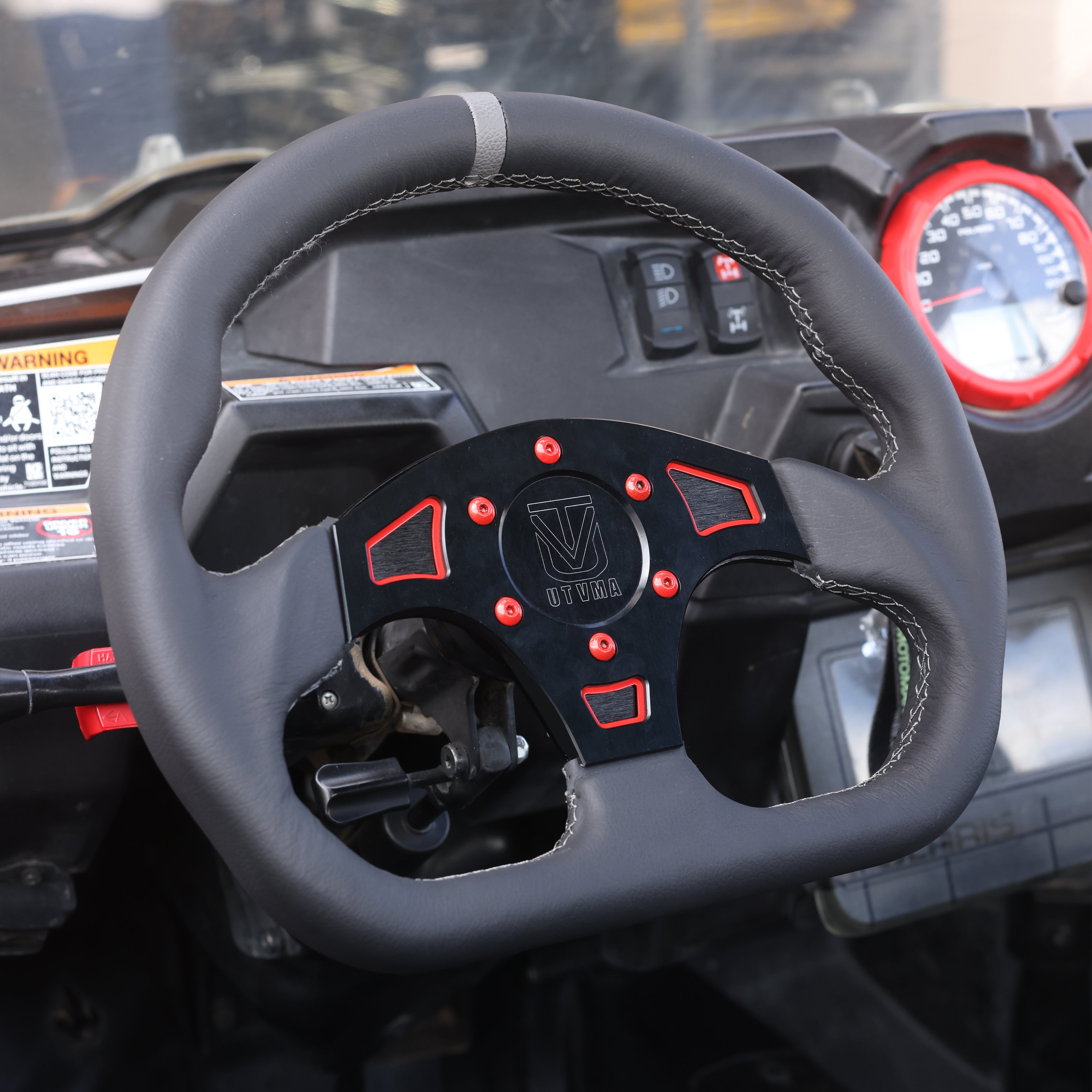 UTVMA DriftX Leather Steering Wheel With Hub – UTV Mountain