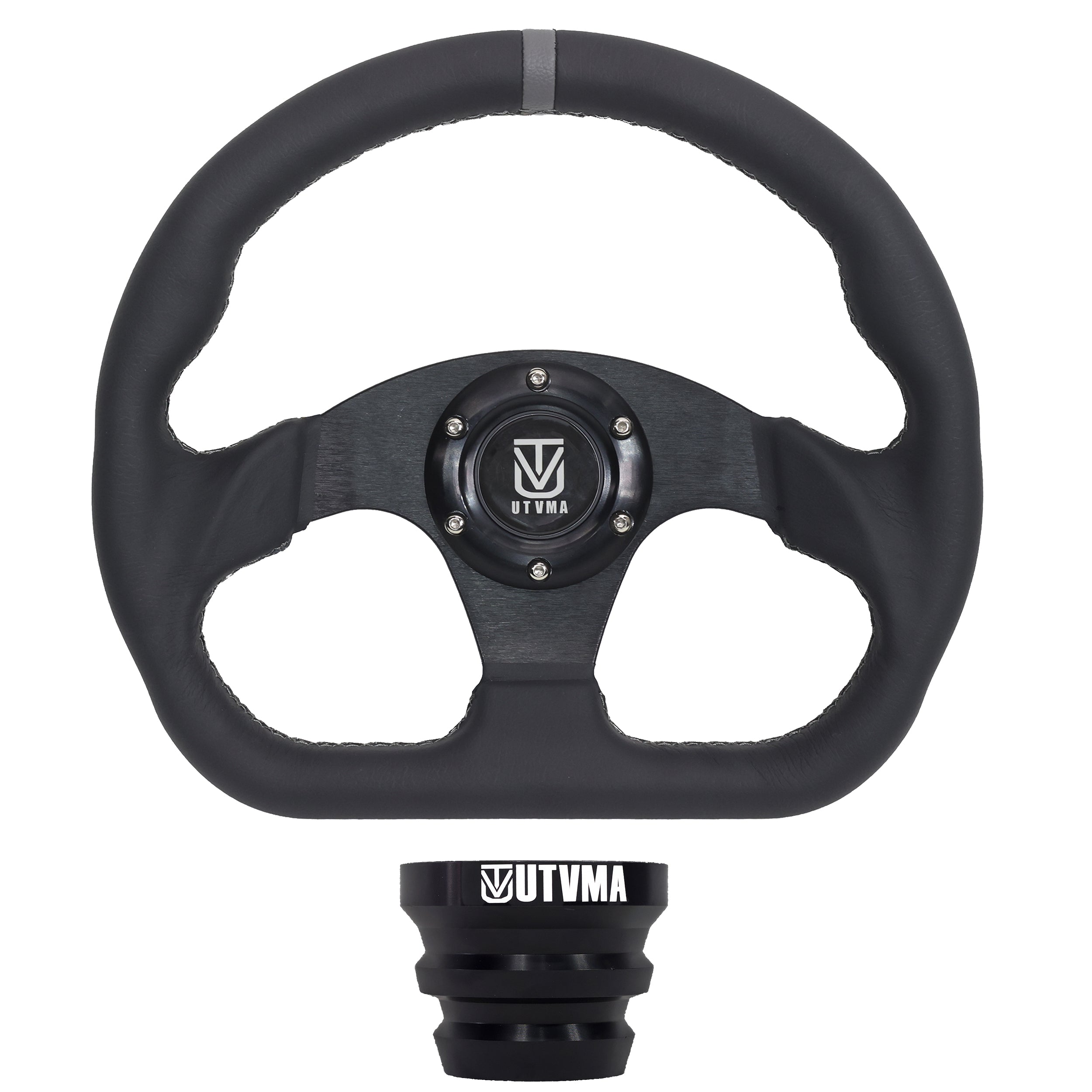 UTVMA DriftX Leather Steering Wheel With Hub (Polaris and Can Am