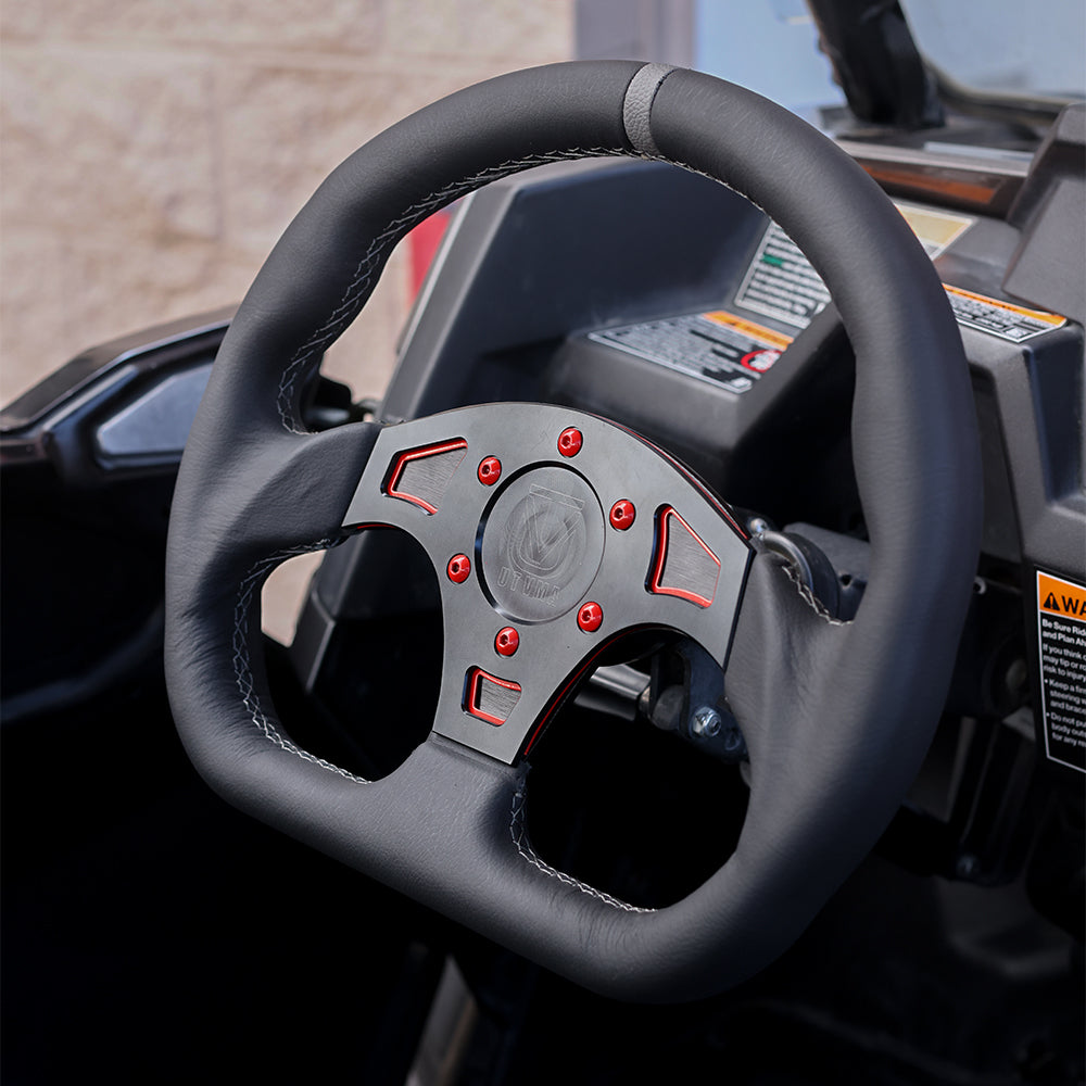 UTVMA DriftX Leather Steering Wheel With Hub (Polaris and Can Am Models)