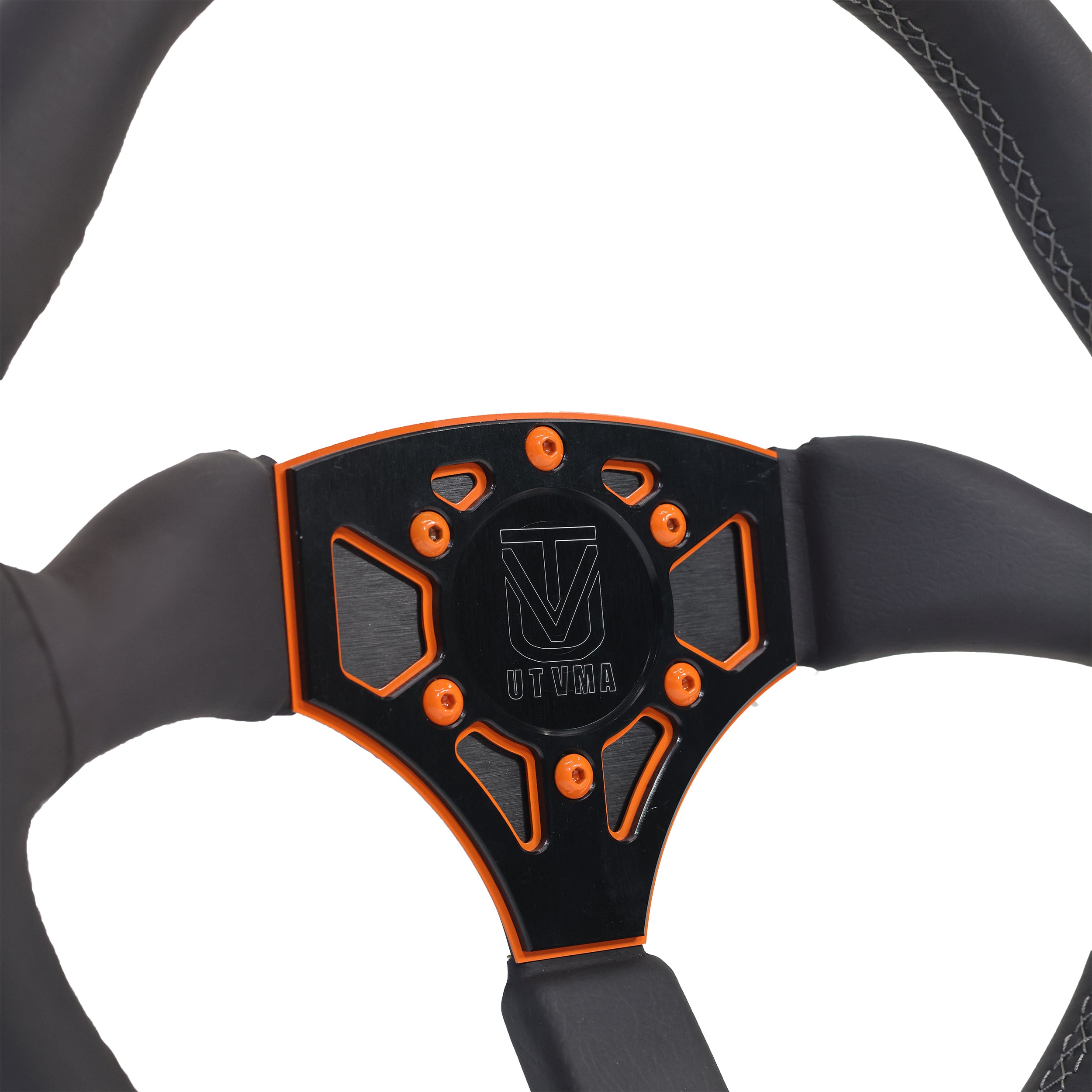 UTVMA Octane Leather Steering Wheel With Hub (Polaris, Can Am