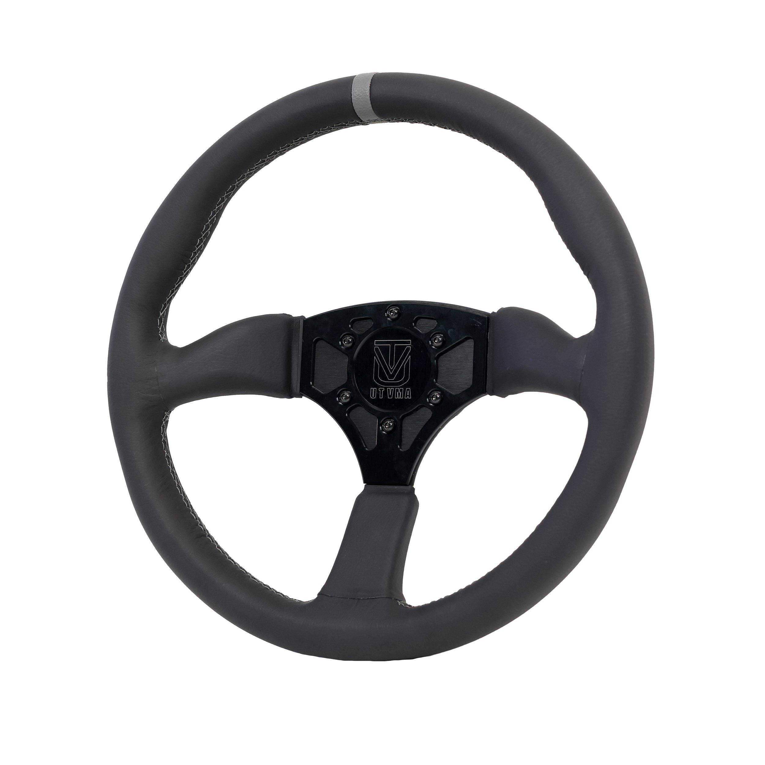 UTVMA Octane Leather Steering Wheel With Hub (Polaris, Can Am