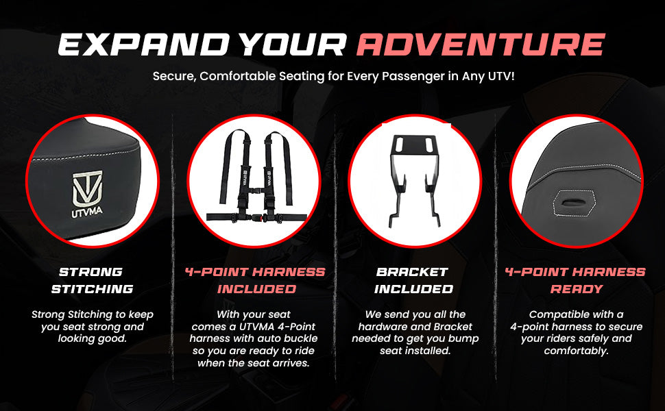 RZR 2 PRO Bump Seat (2020-2024) – UTV Mountain Accessories