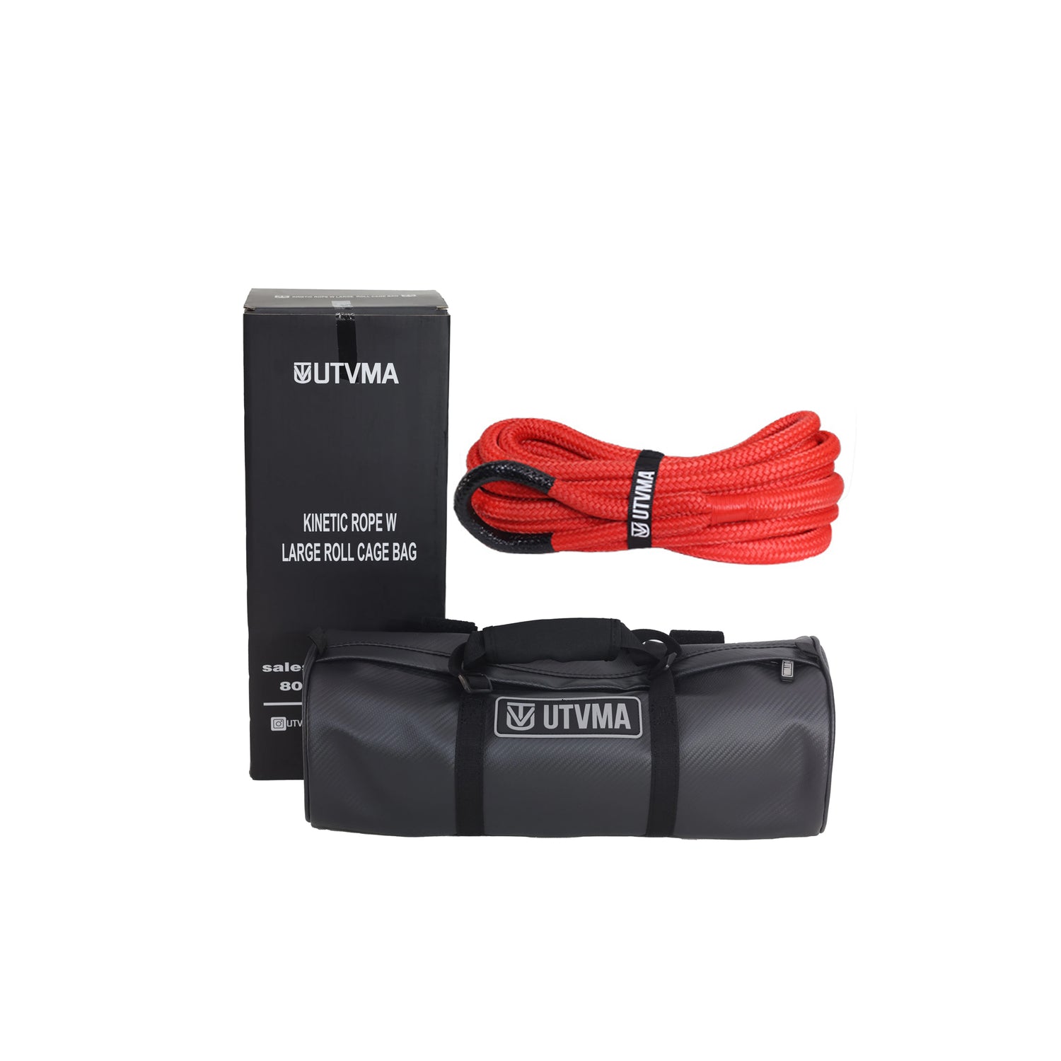 Kinetic Recovery Rope With Heavy Duty Roll Cage Bag