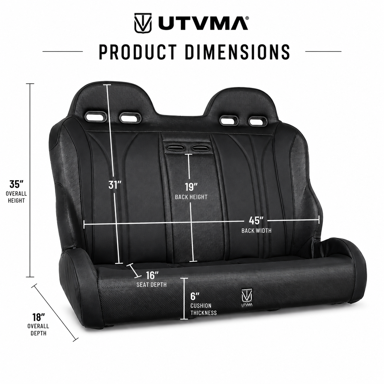 Commander Max Rear Bench Seat (2021-2025) W Harnesses – UTV