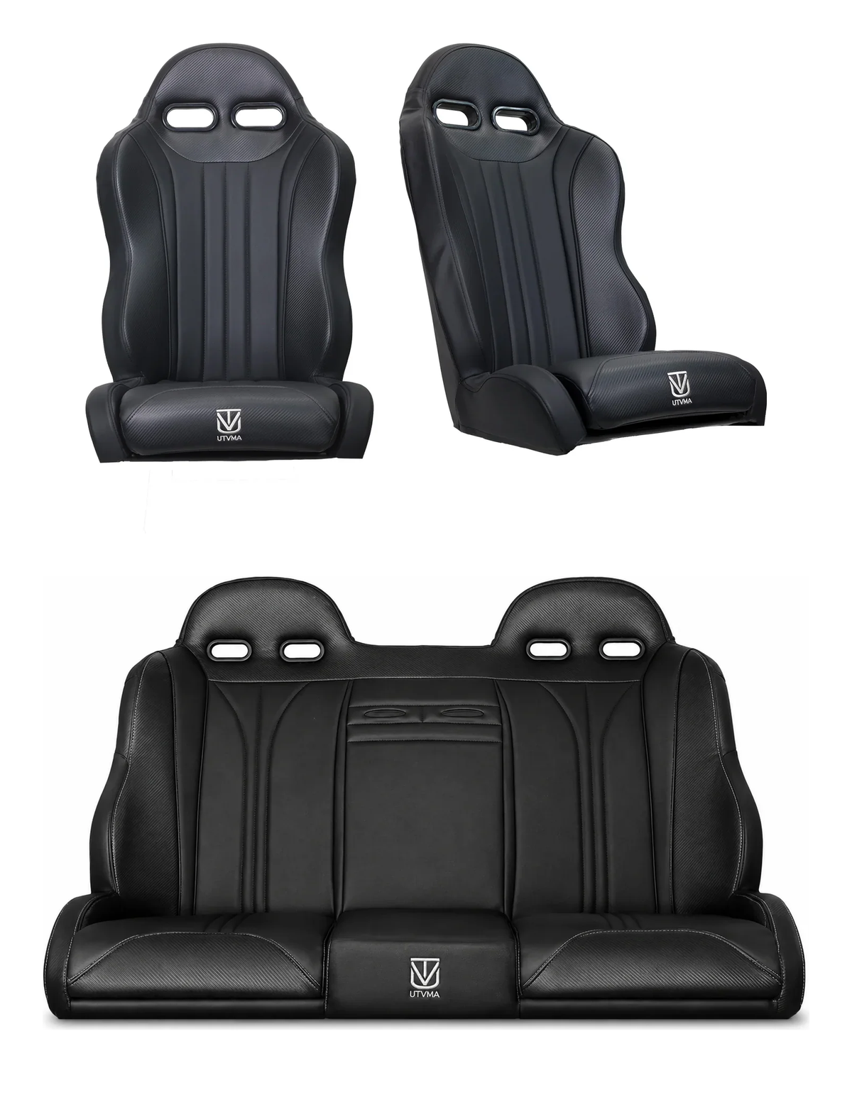 Front Bucket Seats above Rear Bench Seat
