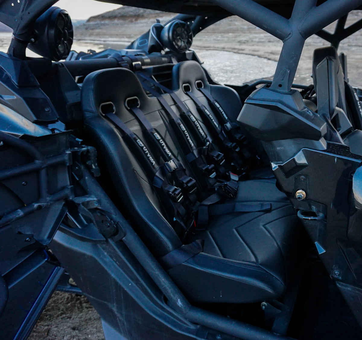 Maverick X3 Rear Bench Seat & Pair of Rebel Series Front Bucket Seats Set (2017+)