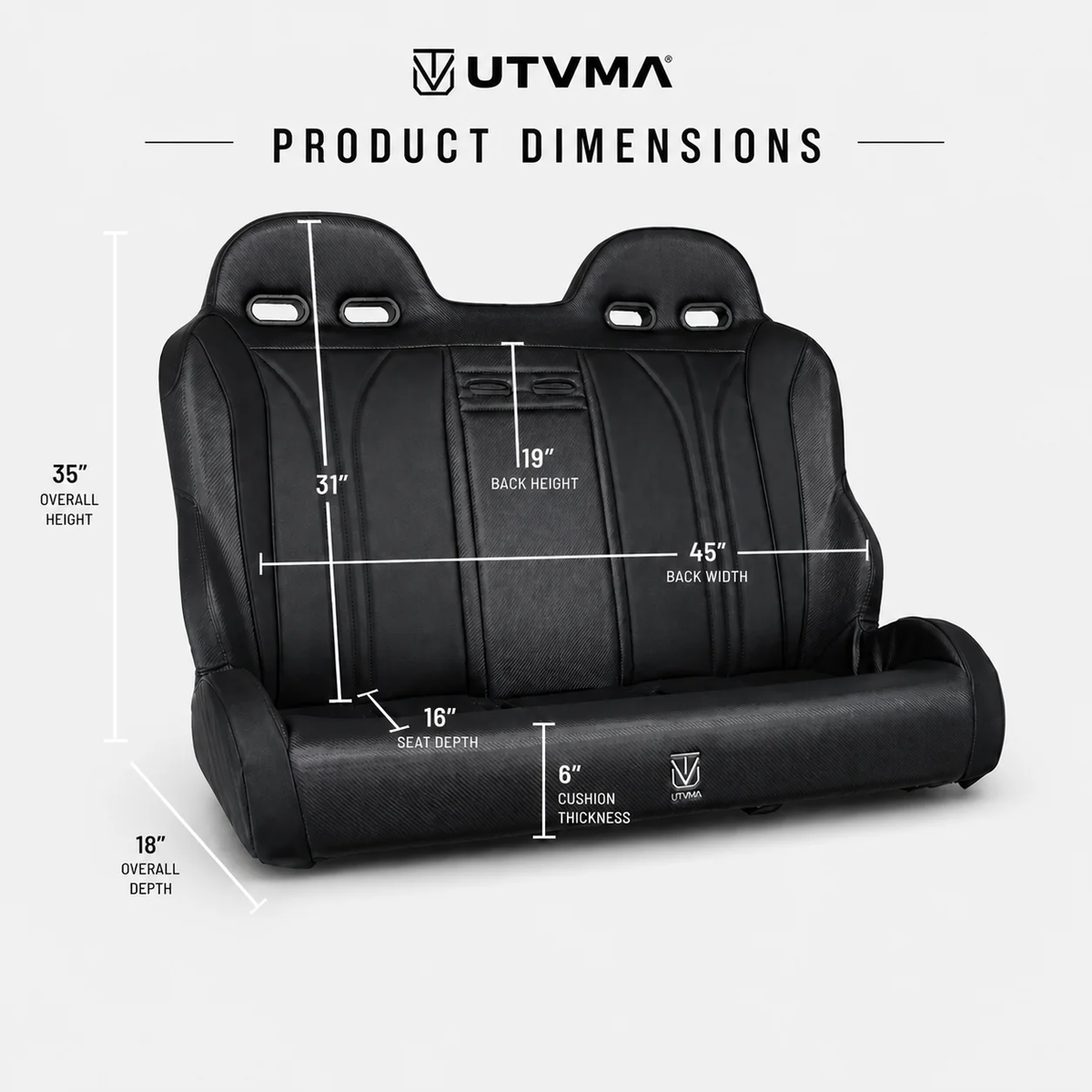 RZR 800 Rear Bench Seat & Pair of Front Bucket Seats Set (2010-2014)