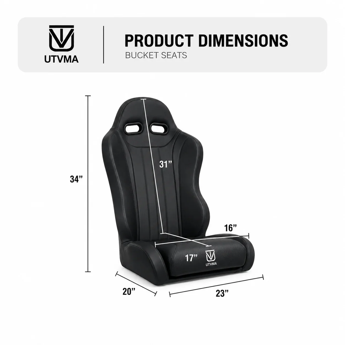RZR 800 Rear Bench Seat & Pair of Front Bucket Seats Set (2010-2014)
