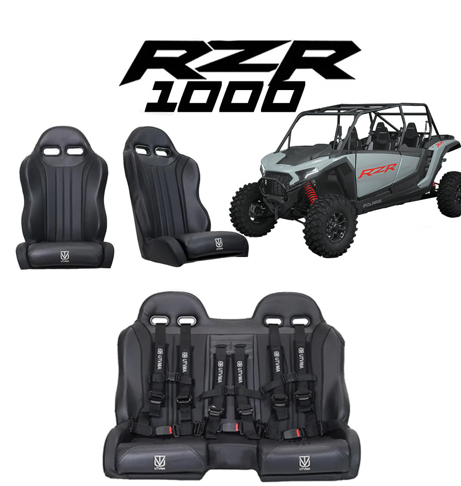 RZR 1000 XP/XP S Rear Bench Seat & Pair of Front Bucket Seats Set (2024+)