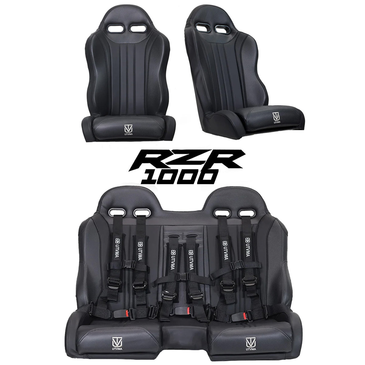 Bucket Seat For Razor RZR 1000 Rear Bench Seat & Pair of Front Bucket Seats Set – UTV Accessories