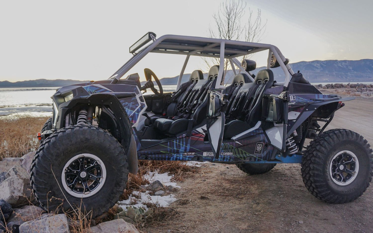 RZR 1000/900 Front and Rear Bench Seat W Harnesses (over the console)